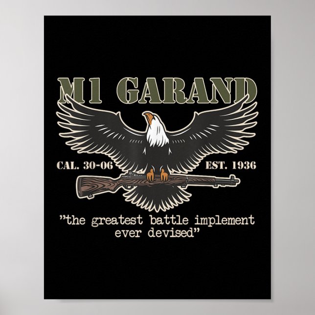 Poster M1 Garand États-Unis Main Battle Rifle Gun 2ème gu (Devant)