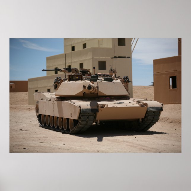 Poster M1A1 Abrams - char de combat principal (Devant)