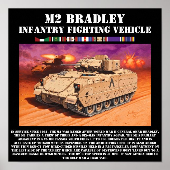 Poster M2 Bradley Infantry Fighting Vehicle Imprimer (Devant)