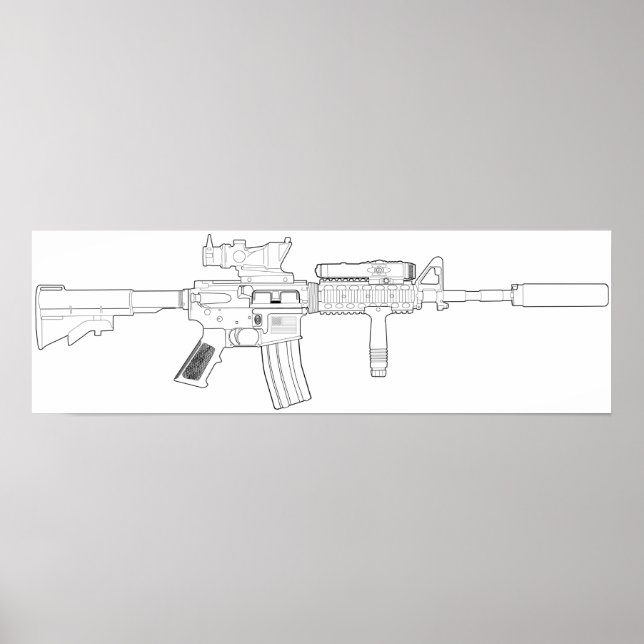 Poster M4 SOPMOD (Devant)