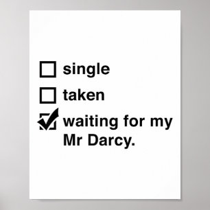 Poster M. Darcy Single Pris En Attente De Darcy Jane Aust