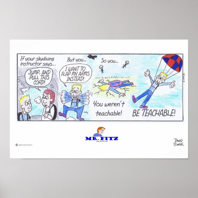 Poster M. Fitz : Être Enseignable 2 - Skydiving! (Devant)