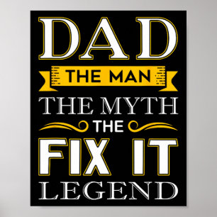 Poster M. Fix It Papa Cadeaux Fête des pères Handy Man