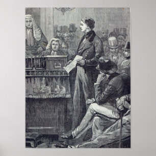 Poster M. Gladstone fournissant son premier discours