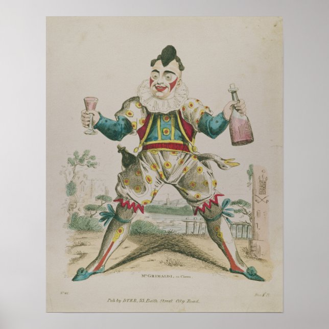 Poster M. Grimaldi en clown (Devant)