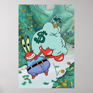 Poster M. Krabs mème monétaire