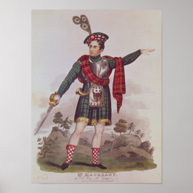 Poster M. Macready dans le rôle de Rob Roy Macgregor (Devant)