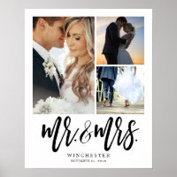 M. & Mrs White Script 3 Photo Collage