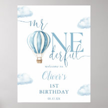 M. Onederful Balloon Boy 1er anniversaire Bienvenu