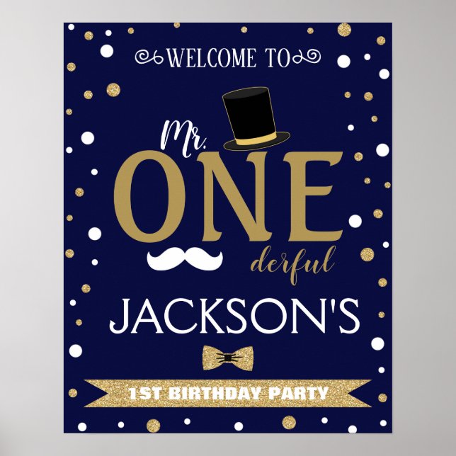 Poster M. Onederful Premier anniversaire signe de bienven (Devant)