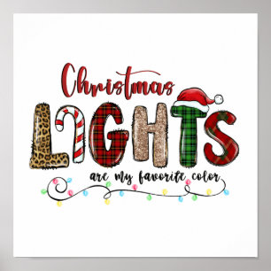Poster Ma Couleur Préférée Est Les Lumières De Noël
