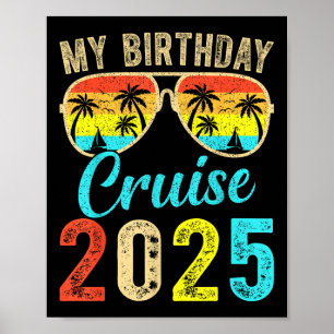 Poster Ma croisière d'anniversaire 2025 Croisière de fête