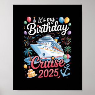 Poster Ma croisière d'anniversaire 2025 - Croisière de gr