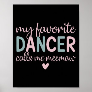 Poster Ma danseuse préférée m'appelle Meemaw Funny Dance