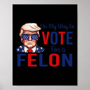 Poster Ma Façon De Voter Pour Une Citation Drôle De Felon