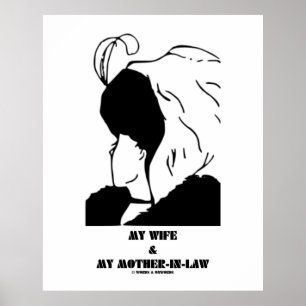 Poster Ma femme et ma belle-mère (illusion optique)