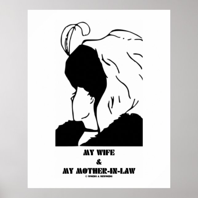 Poster Ma femme et ma belle-mère (illusion optique) (Devant)