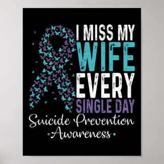 Poster Ma femme me manque chaque jour Prévention du suici