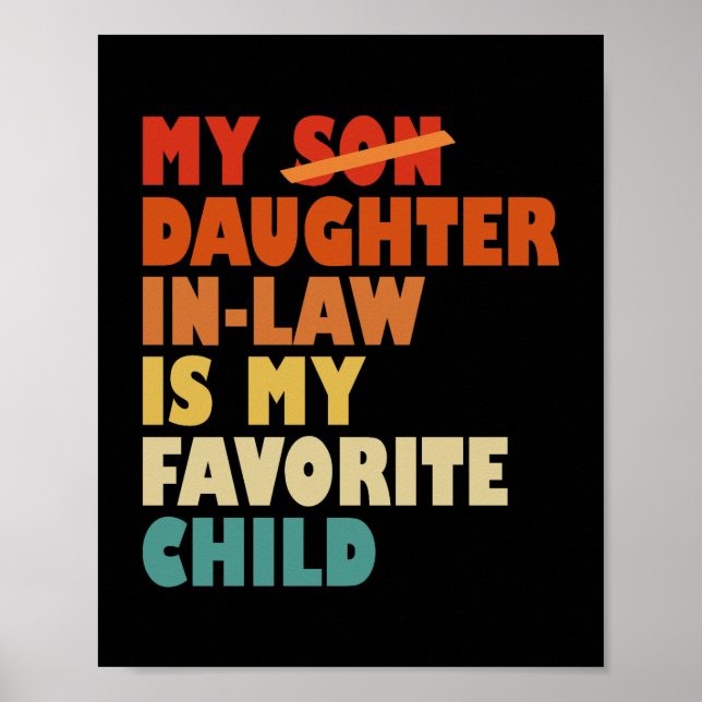 Poster Ma Fille En Droit Mon Enfant Préféré Fils Remplacé (Devant)