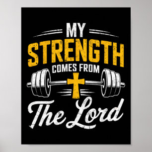 Poster Ma Force Provient Du Seigneur Bible Christian Gy