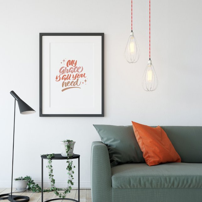 Poster Ma Grâce Est Tout Ce Dont Vous Avez Besoin (Créateur téléchargé)