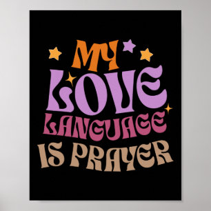 Poster Ma Langue D'Amour Est La Prière Christain Jesus Lo