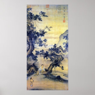 Poster Ma Lin écoute tranquillement le vent dans le pin