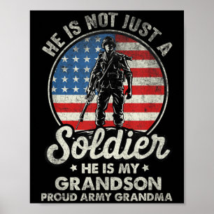 Poster Ma petite-fille est un soldat Citation Fière grand