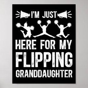 Poster Ma petite-fille qui fait des sauts de cheerleader 