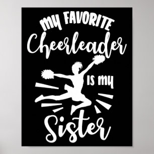 Poster Ma pom-pom girl préférée est ma sœur Cheerleading 