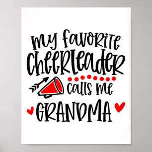 Poster Ma pom-pom girl préférée m'appelle grand-mère drôl