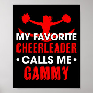 Poster Ma pom-pom girl préférée m'appelle Mamie Cheerlead
