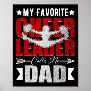 Poster Ma pom-pom girl préférée m'appelle Papa Cheer Papa