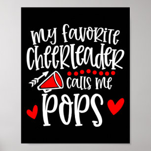 Poster Ma pom-pom girl préférée m'appelle Pops Drôle de p