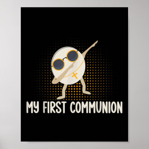 Poster Ma première communion Dabbing Wafer 1ère communion