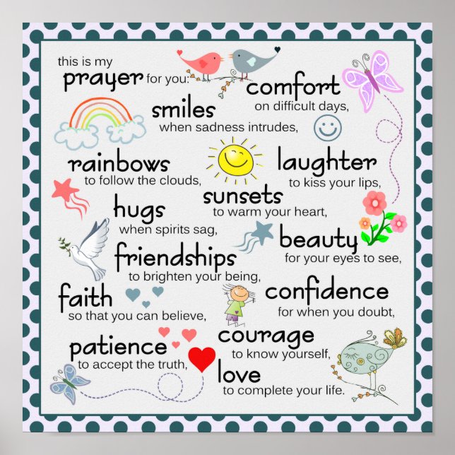 Poster Ma Prière Pour Vous (Devant)