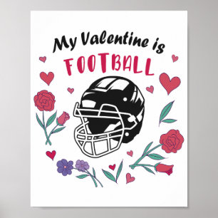 Poster Ma Saint Valentin est Carte de visite de football