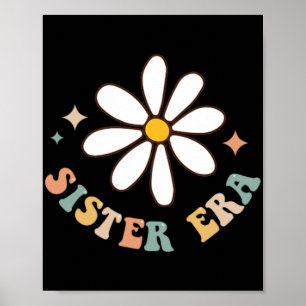 Poster Ma sœur Ère Amant Groovy Rétro Sœur Fête des Mères