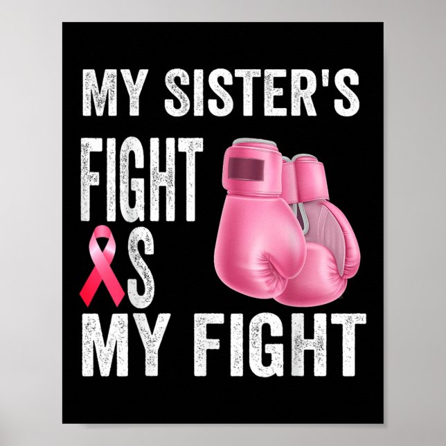 Poster Ma Soeurs Lutte Est Mon Combat Cancer Du Sein (Devant)