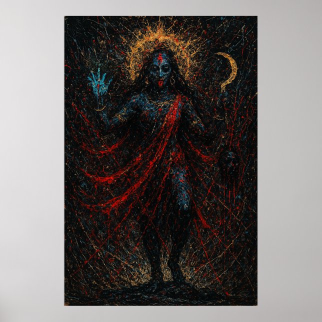 Poster Maa Kali - Déesse du pouvoir et de la protection (Devant)