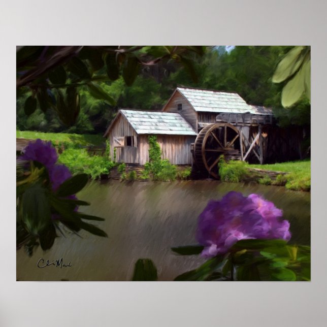 Poster Mabry Mill - Peinture (Devant)