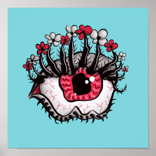 Poster Macabre Eye Melt Déplaisant Psychedelic Dark Art