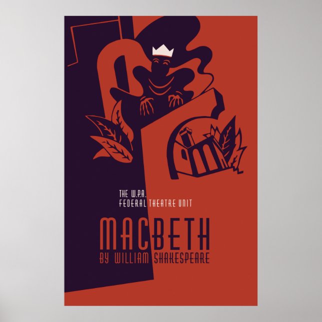 Poster MacBeth William Shakespeare (Devant)
