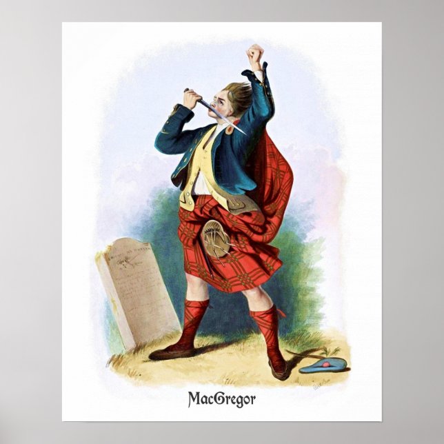 Poster MacGregor Clan Gregor par R. R. McIan (Devant)