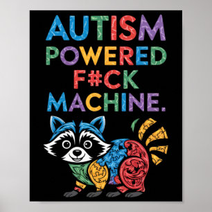 Poster Machine à Baiser Alimentée par l'Autisme Mémé Drôl