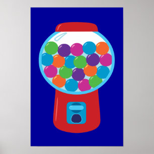 Poster Machine à bonbons Gumball