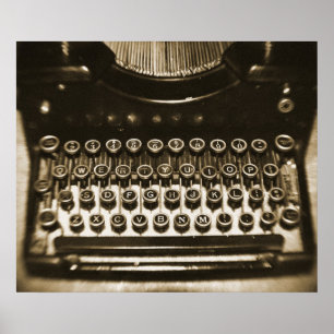 Poster Machine à écrire