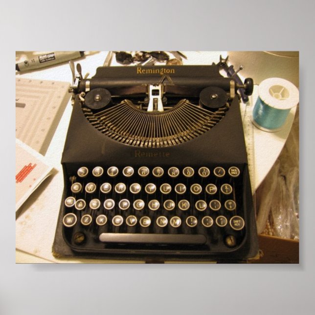 Poster machine à écrire (Devant)