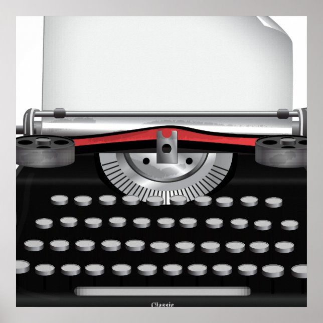 Poster Machine à écrire vintage (Devant)