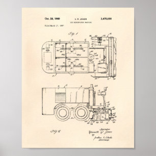 Poster Machine à glace 1969 Art Brevet - Vieux Poivre